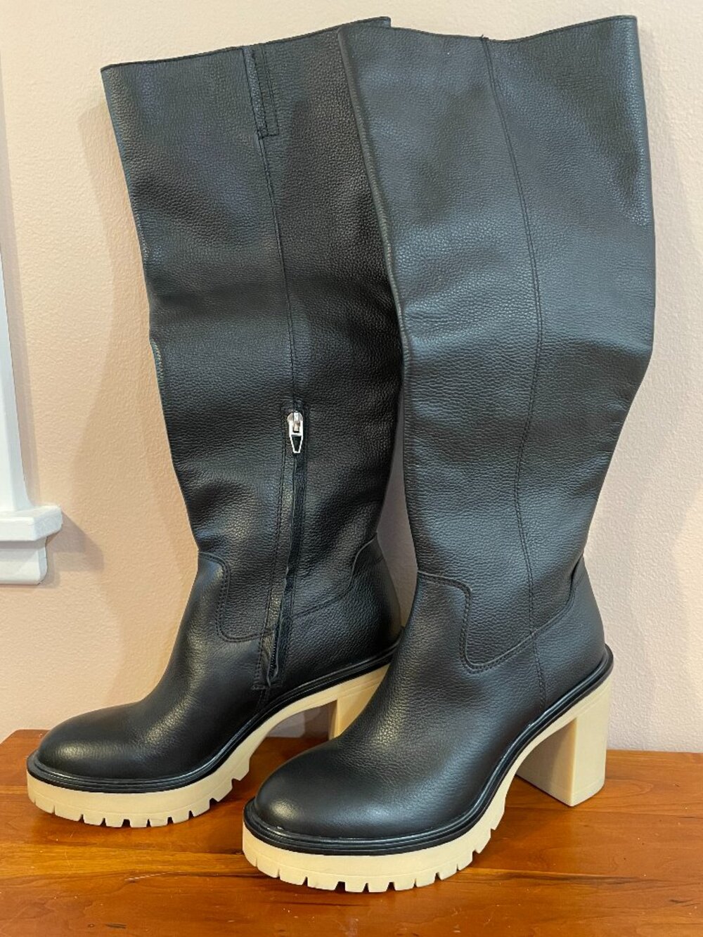 Black Platform Heeled Knee-High Dolce Vita Boots